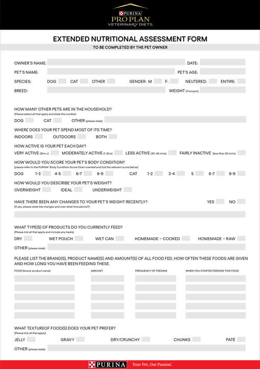 Nutritional Assessment Form (long)