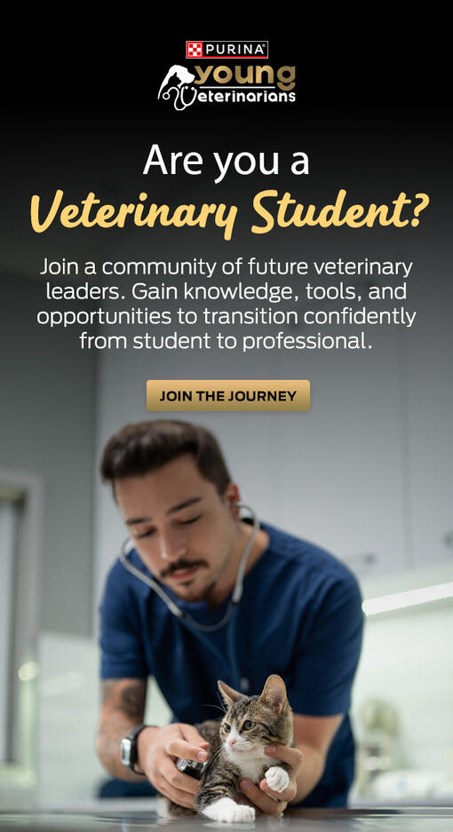 Are you a veterinary student mobile banner